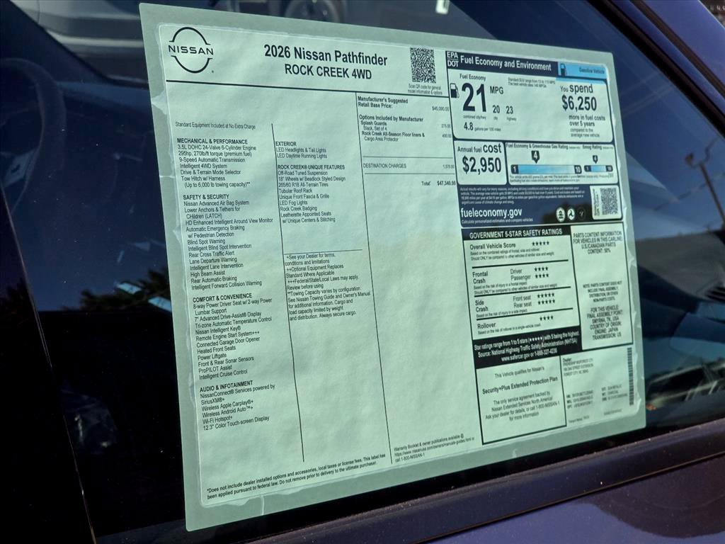New 2026 Nissan Pathfinder Rock Creek AWD/4WD image 4