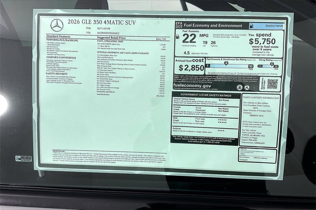 New 2026 Mercedes-Benz GLE 350 4MATIC image 13