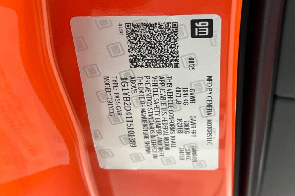 New 2026 Chevrolet Corvette Stingray Preferred Cpe w/ Z51 Performance Package image 21