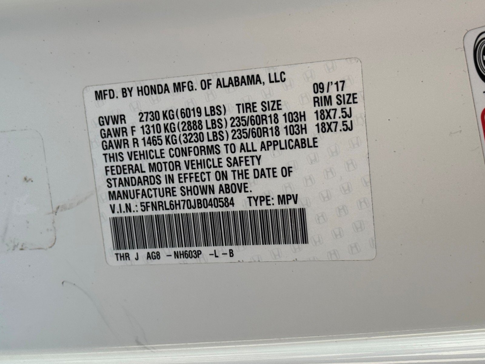 Used 2018 Honda Odyssey EX-L image 38