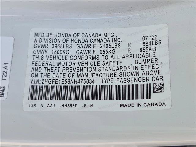 Used 2022 Honda Civic Si image 24