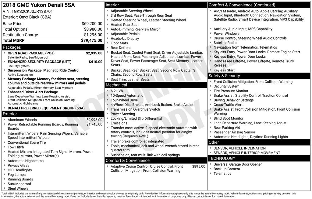 Used 2018 GMC Yukon Denali w/ Open Road Package image 23