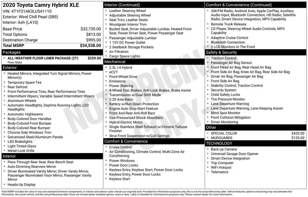Certified 2020 Toyota Camry XLE FWD image 29