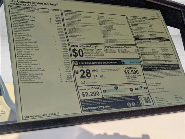 New 2026 BMW X2 xDrive28i w/ Technology Package image 19