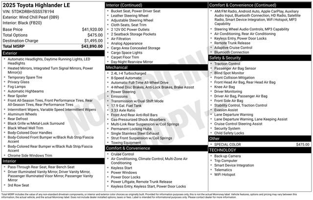 Used 2025 Toyota Highlander LE image 10