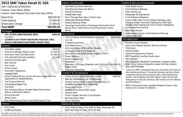 Used 2023 GMC Yukon XL Denali w/ LPO, Floor Liner Package AWD/4WD image 5