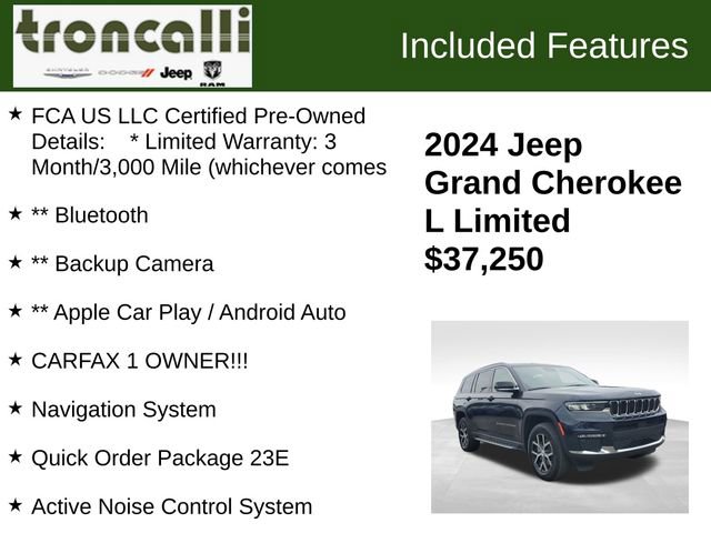 Certified 2024 Jeep Grand Cherokee L Limited AWD/4WD image 5