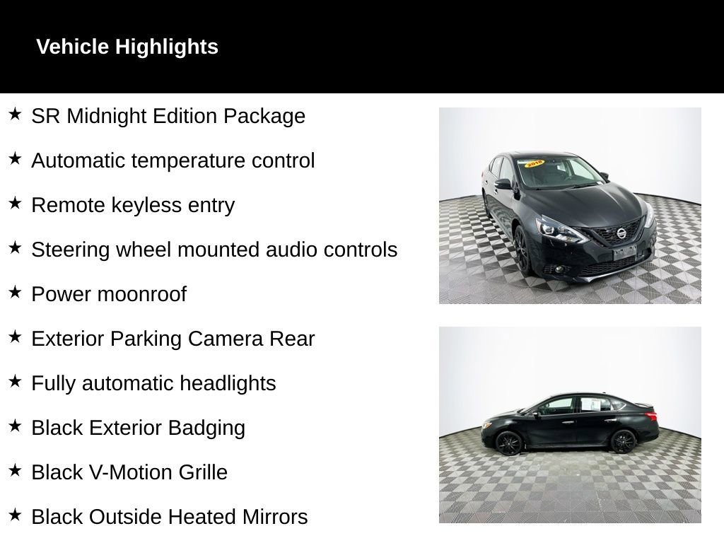 Used 2018 Nissan Sentra SR Turbo w/ SR Midnight Edition Package image 2