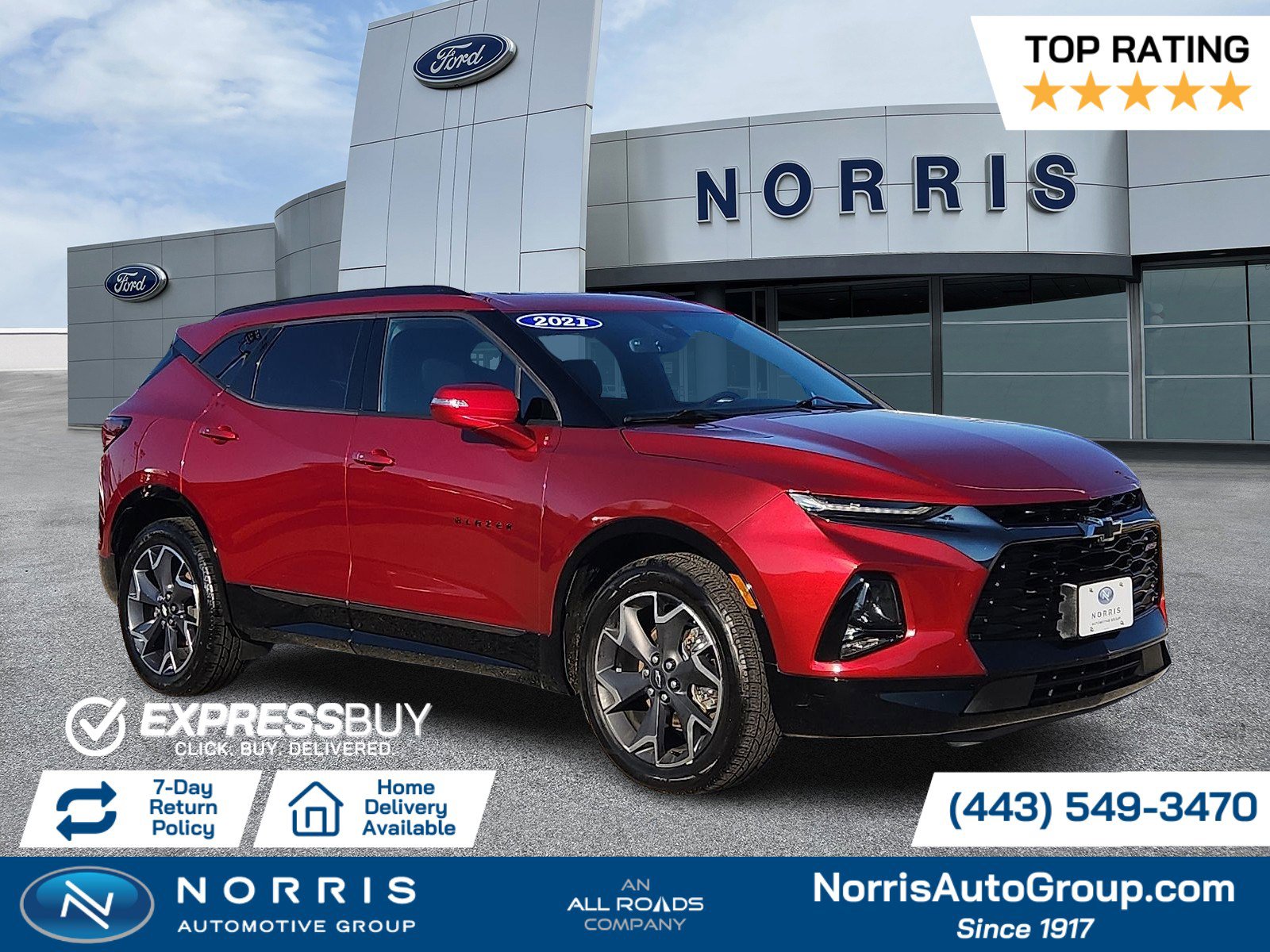 Used 2021 Chevrolet Blazer RS w/ Enhanced Convenience Package image 1