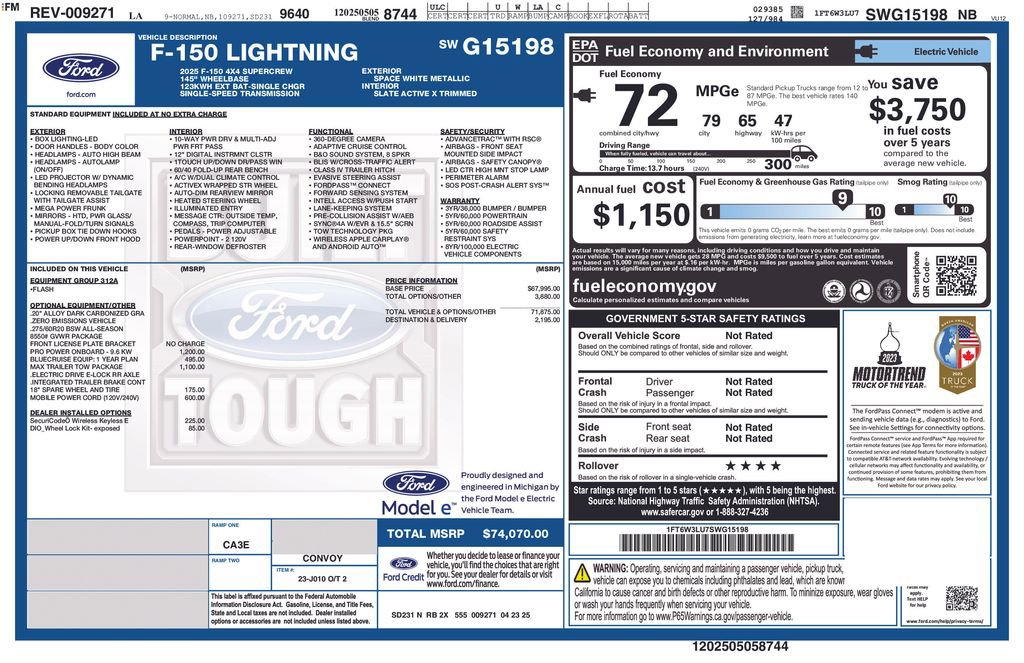 Certified 2025 Ford F150 Lightning Flash image 2