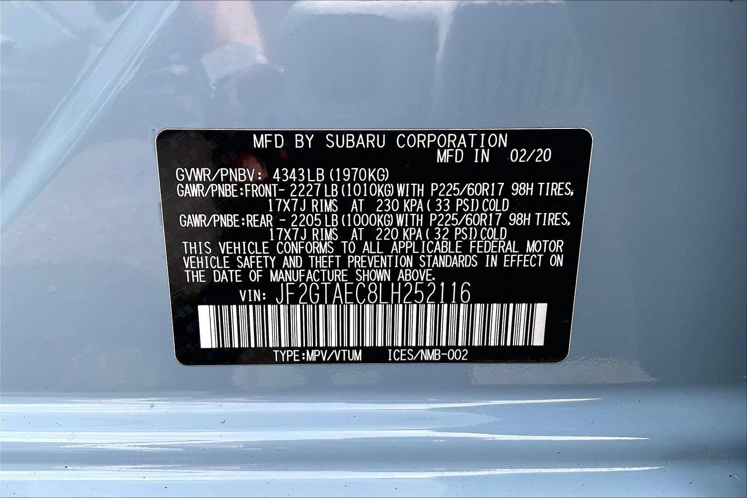 Used 2020 Subaru Crosstrek 2.0i Premium w/ Moonroof Package 2 AWD/4WD image 32