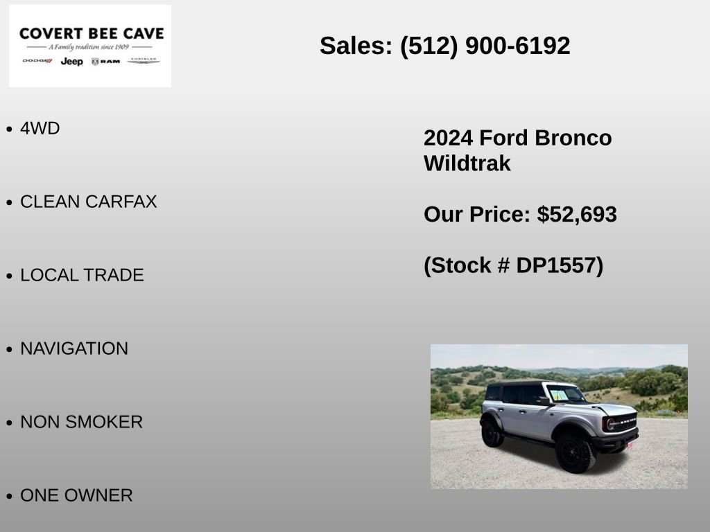 Used 2024 Ford Bronco Wildtrak AWD/4WD image 6