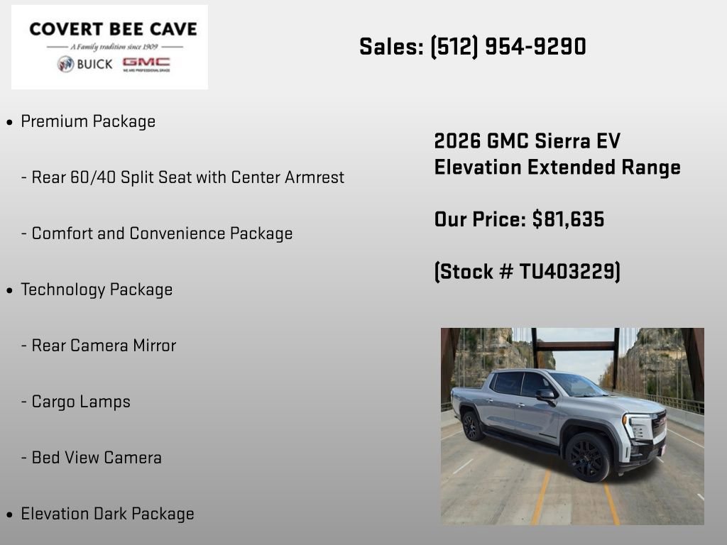 New 2026 GMC Sierra EV Elevation w/ Premium Package AWD/4WD image 18
