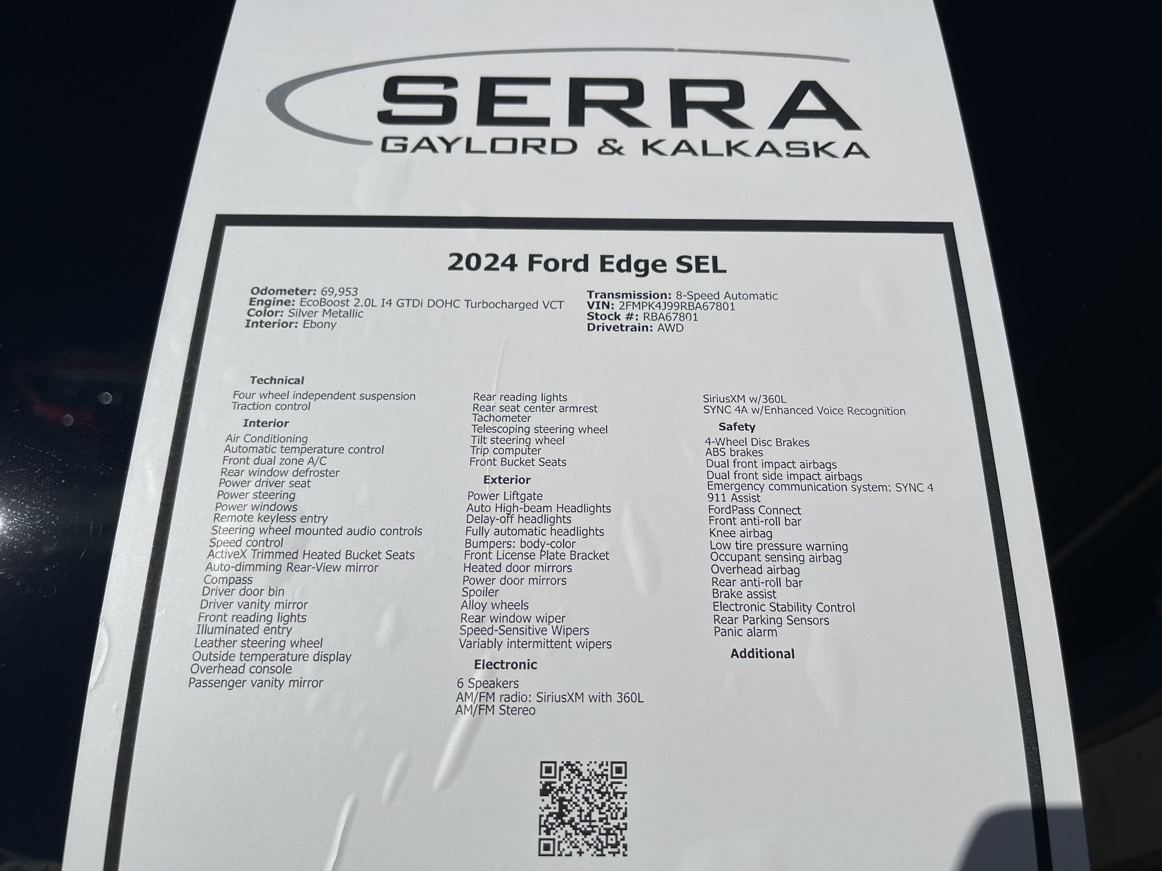 Used 2024 Ford Edge SEL AWD/4WD image 27