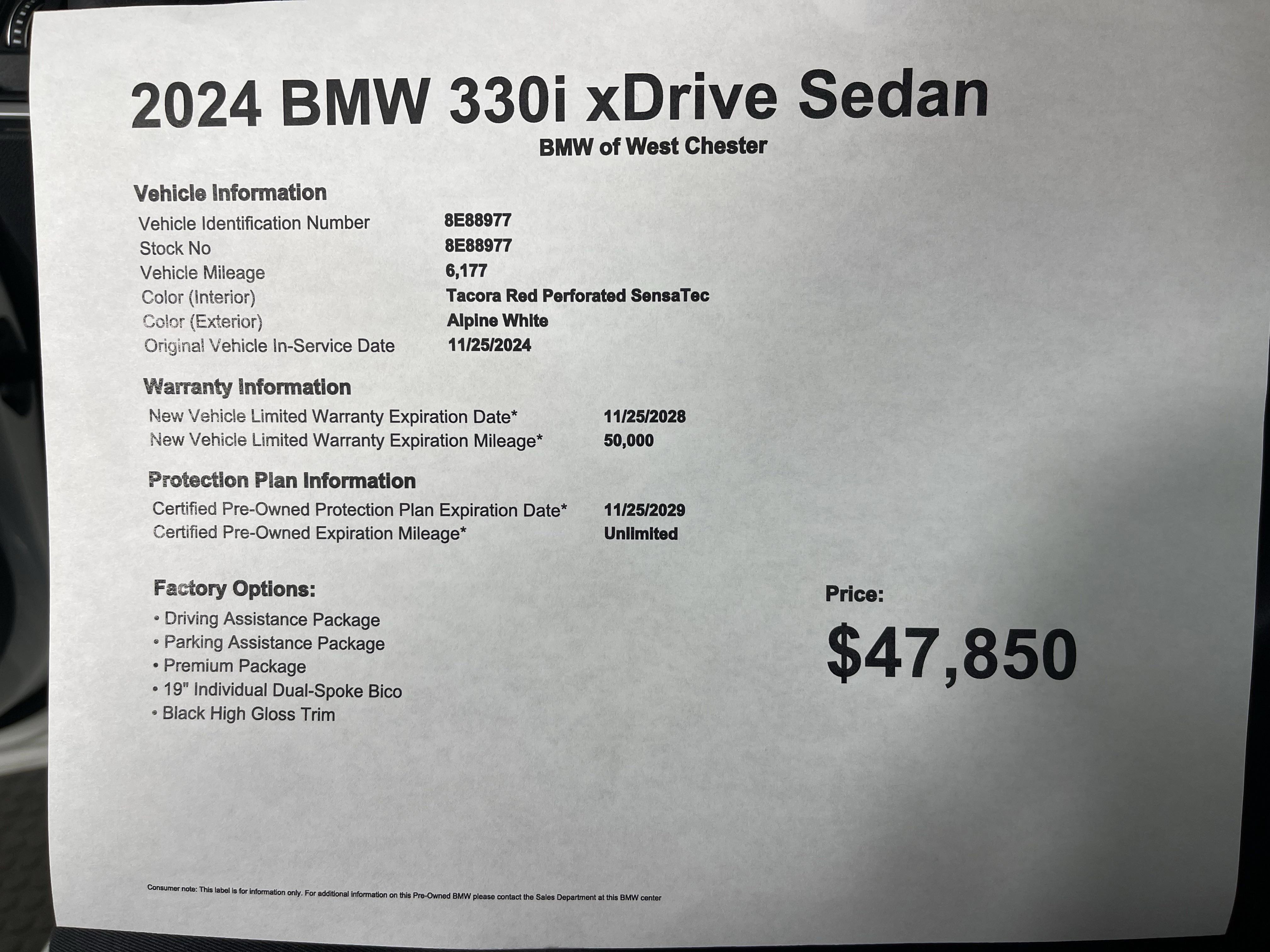 Certified 2024 BMW 330i xDrive Sedan w/ Premium Package image 19