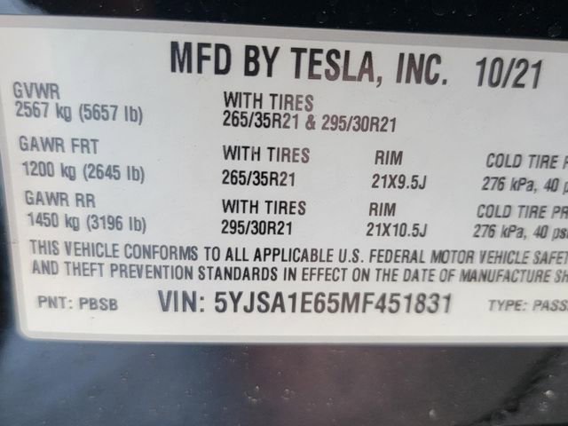 Used 2021 Tesla Model S Plaid AWD/4WD image 29