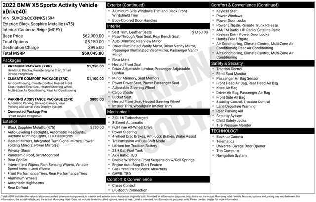 Used 2022 BMW X5 xDrive40i w/ Premium Package image 5