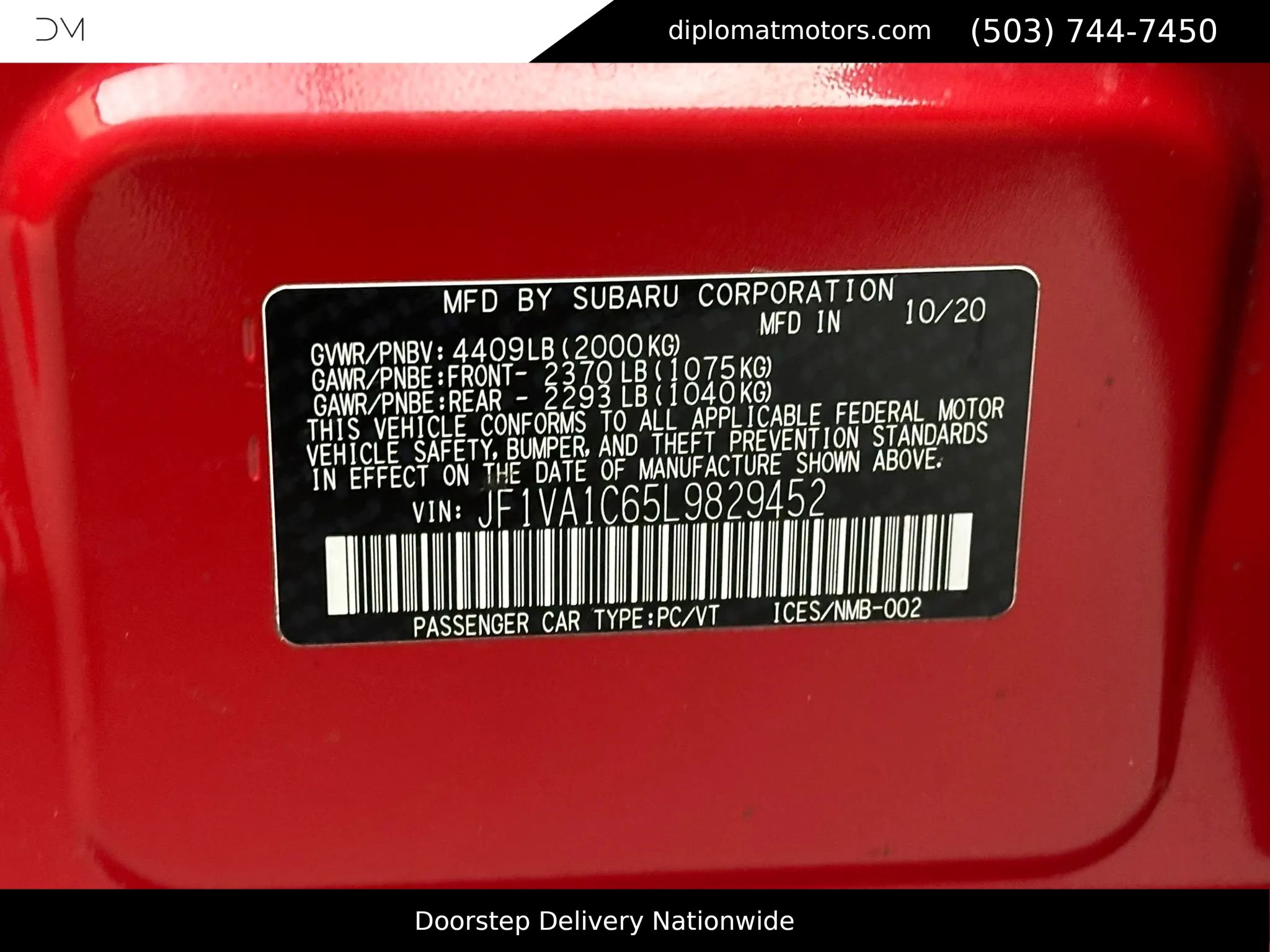 Used 2020 Subaru WRX Premium w/ Popular Package #1 AWD/4WD image 51