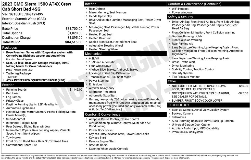 Used 2023 GMC Sierra 1500 AT4X image 2