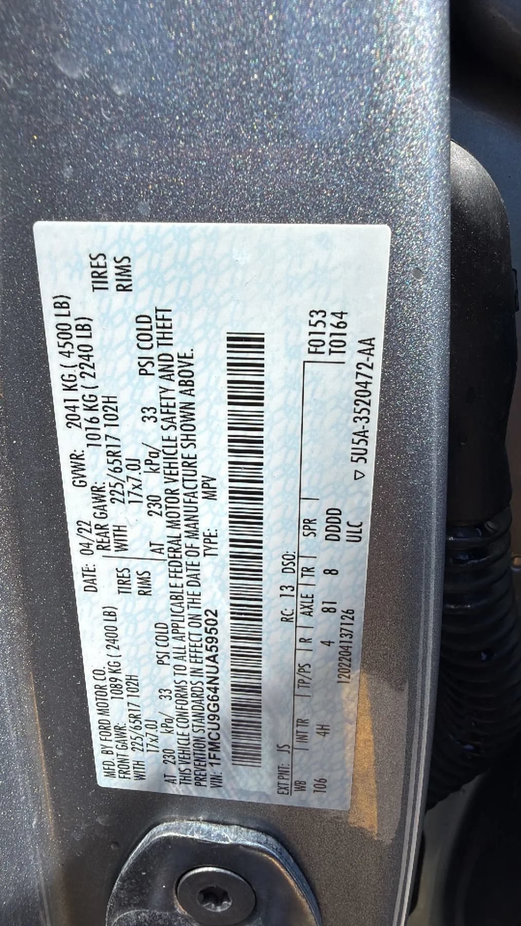 Used 2022 Ford Escape SE w/ Convenience Package AWD/4WD image 32