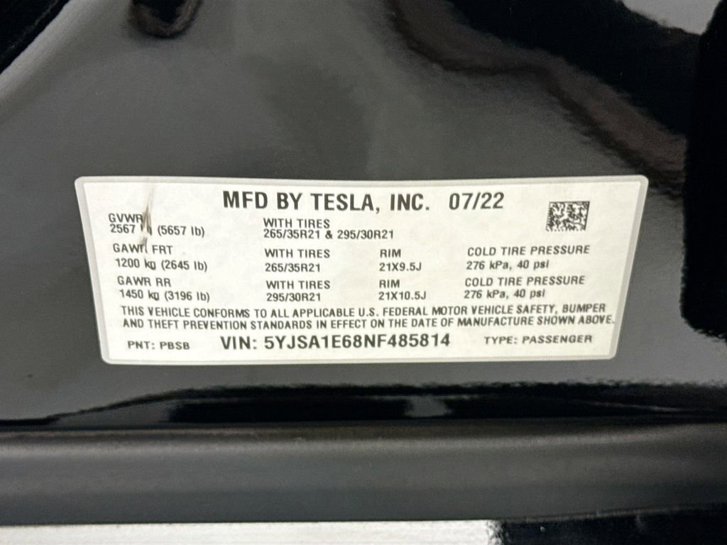 Used 2022 Tesla Model S Plaid AWD/4WD image 34