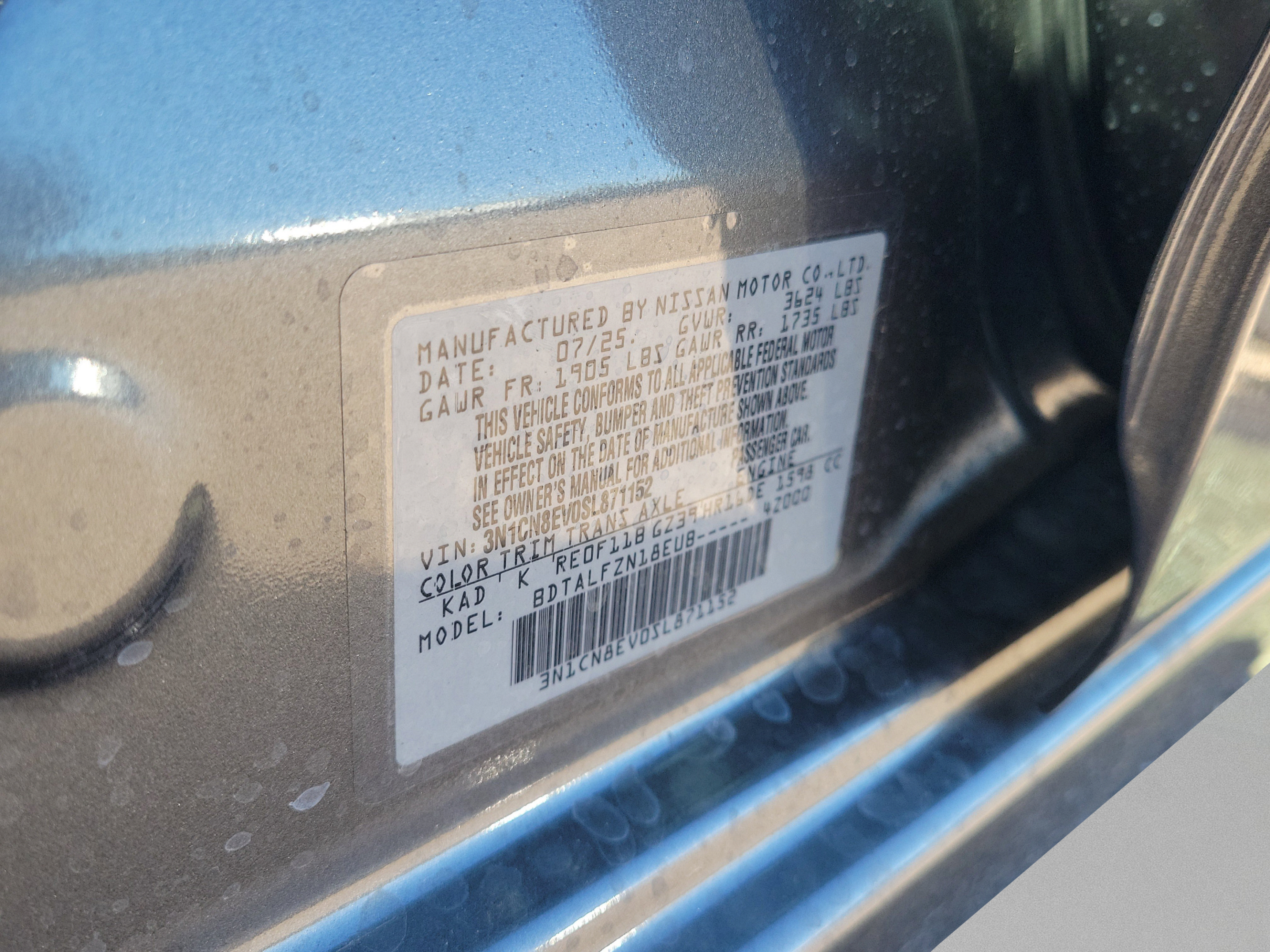 Certified 2025 Nissan Versa SV w/ Trunk Package FWD image 33