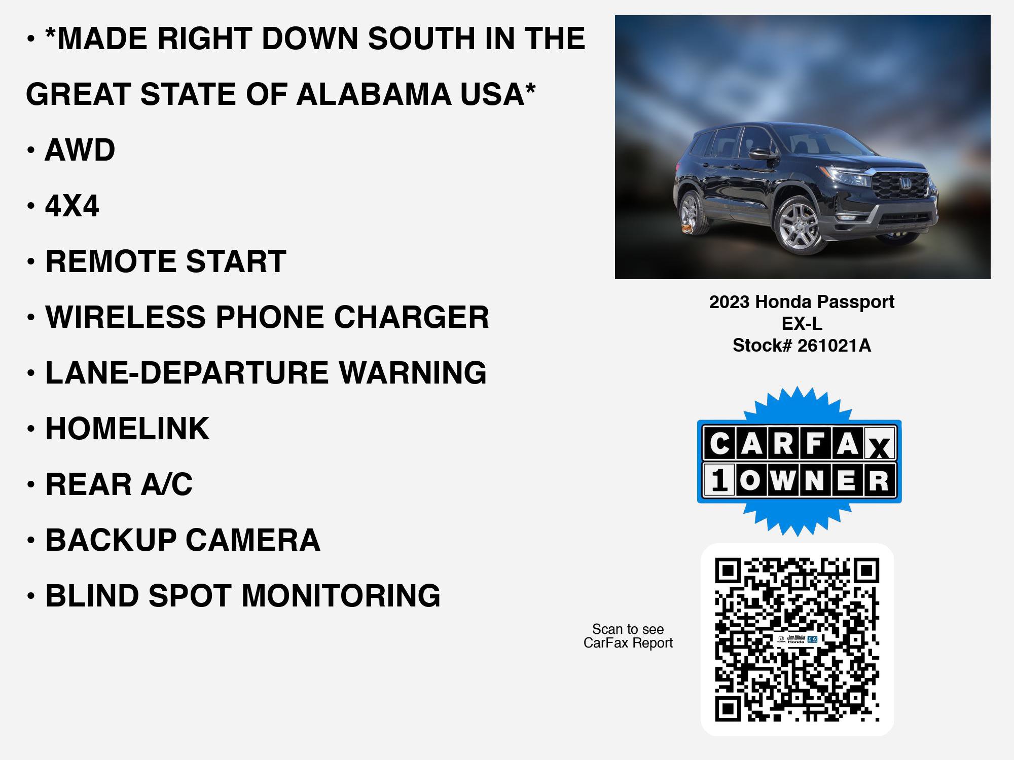 Certified 2023 Honda Passport EX-L image 7