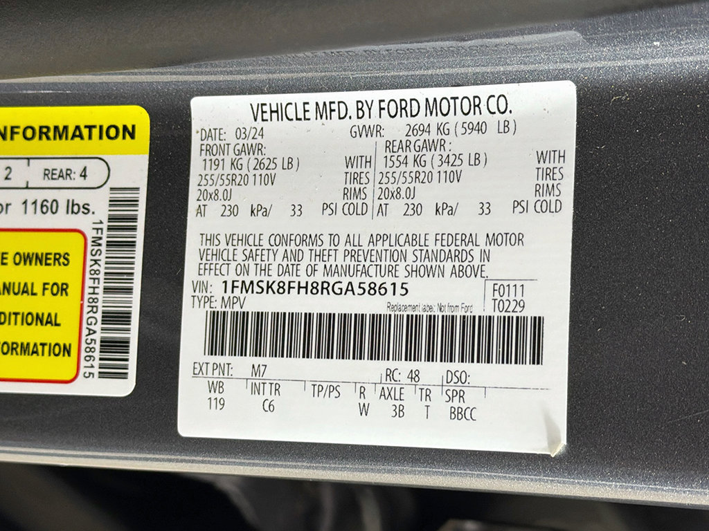 Used 2024 Ford Explorer Limited w/ Equipment Group 301A AWD/4WD image 48