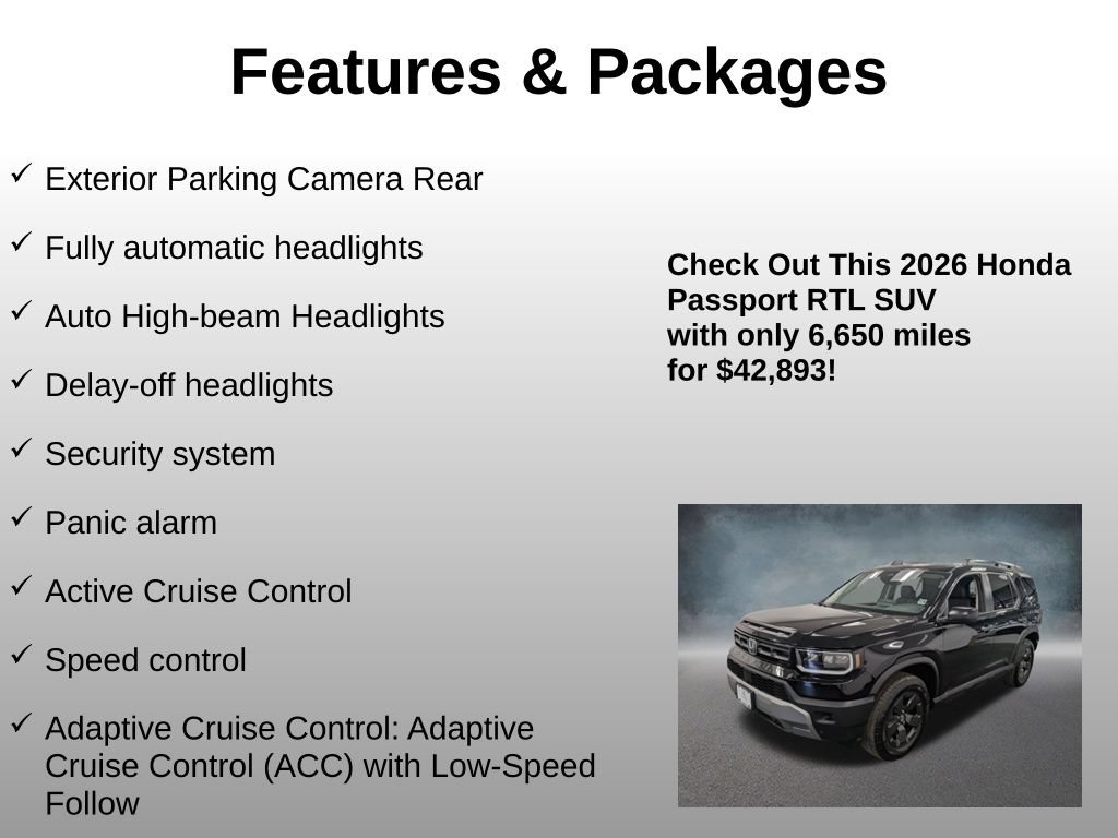 Certified 2026 Honda Passport RTL image 20