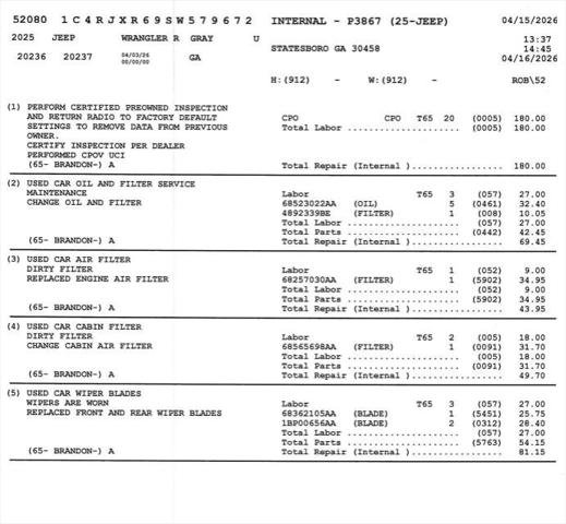 Certified 2025 Jeep Wrangler Unlimited Rubicon 4xe w/ Safety Group AWD/4WD image 18