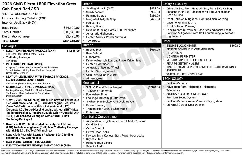 New 2026 GMC Sierra 1500 Elevation w/ Elevation Premium Package image 43