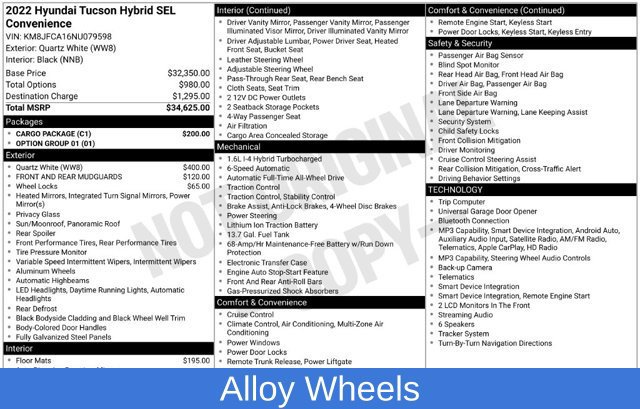 Used 2022 Hyundai Tucson SEL w/ Cargo Package AWD/4WD image 3