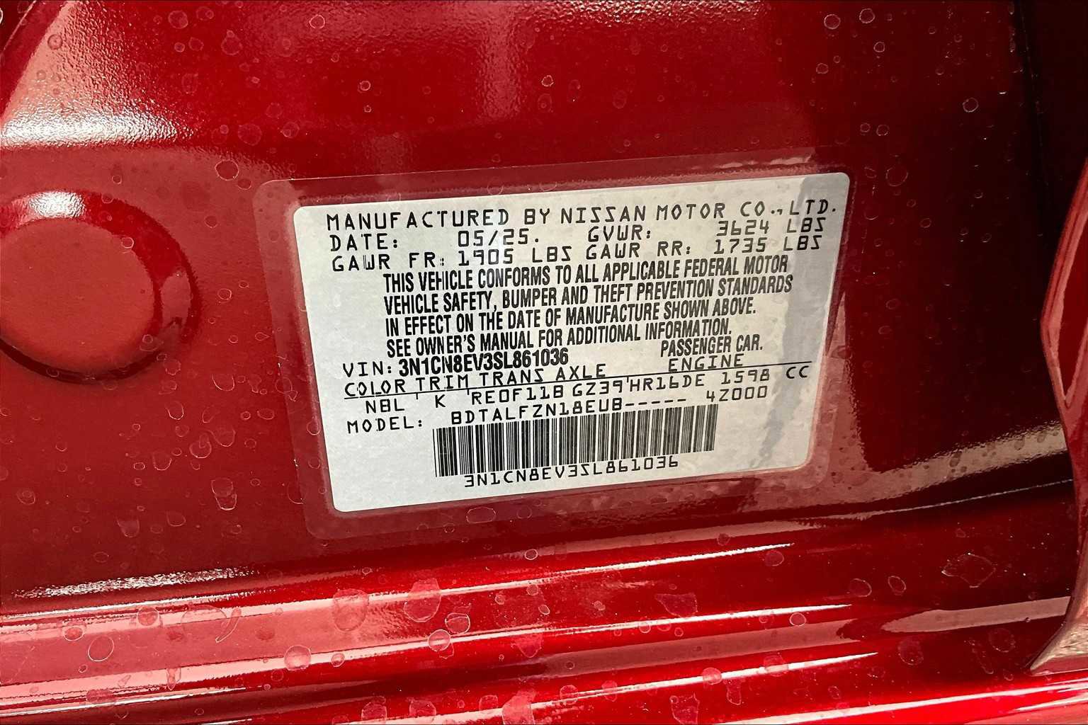 New 2025 Nissan Versa SV w/ Trunk Package image 14