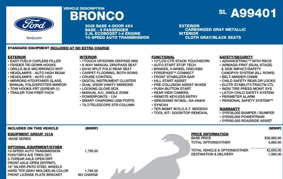 Used 2025 Ford Bronco 4-Door image 2