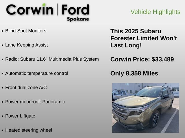 Used 2025 Subaru Forester Limited w/ Popular Package #2 image 6