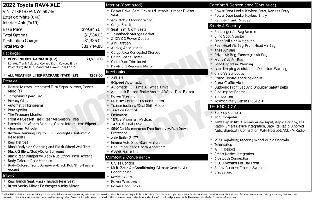 Certified 2022 Toyota RAV4 XLE w/ Convenience Package AWD/4WD image 27