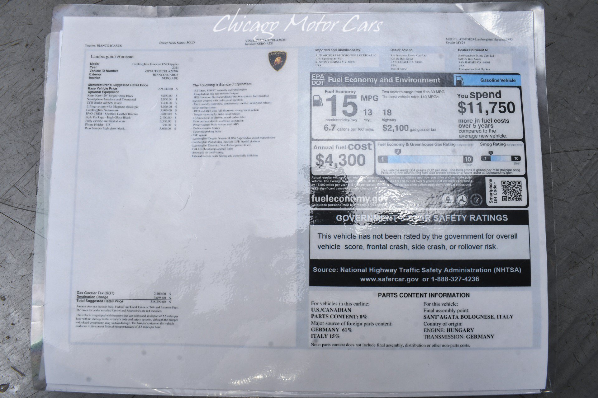 Used 2024 Lamborghini Huracan EVO AWD/4WD image 37