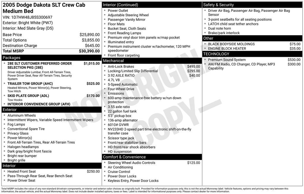Used 2005 Dodge Dakota SLT image 33