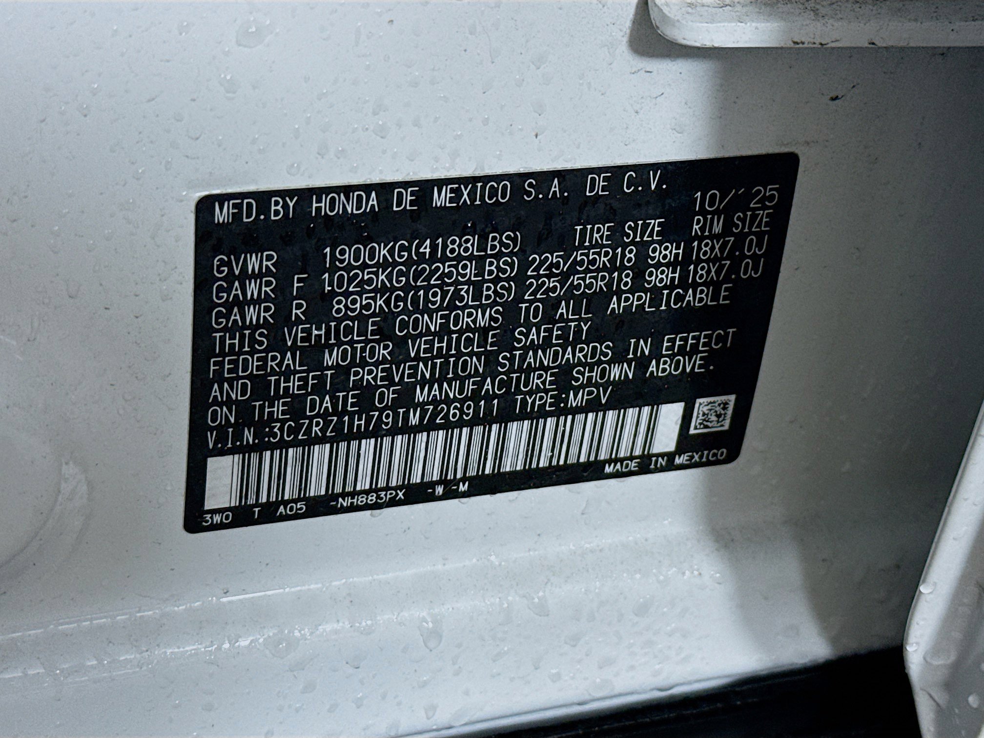 Certified 2026 Honda HR-V EX-L image 38
