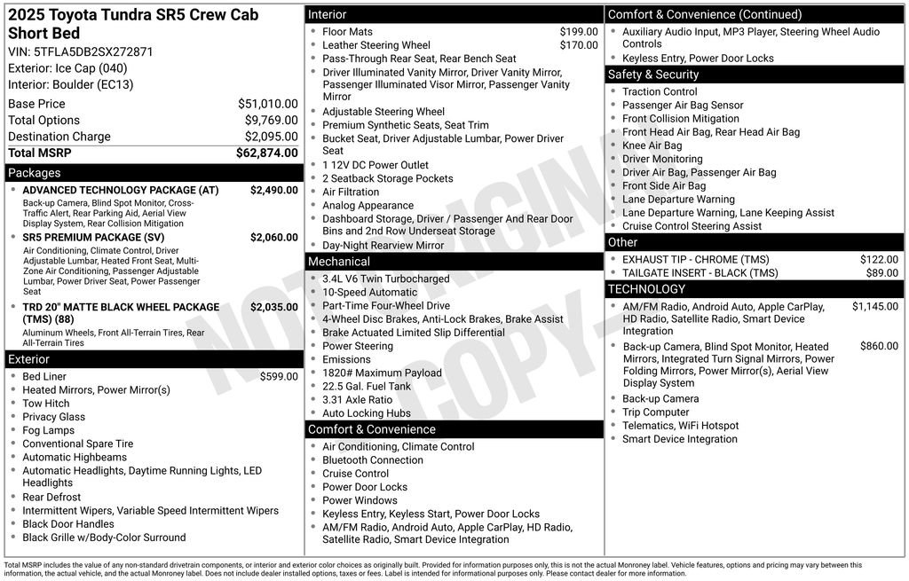 Used 2025 Toyota Tundra SR5 w/ Advanced Technology Package image 34