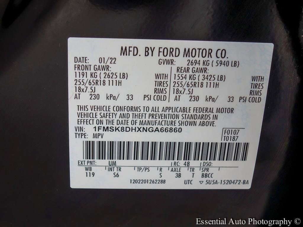 Certified 2022 Ford Explorer XLT w/ Equipment Group 202A AWD/4WD image 30