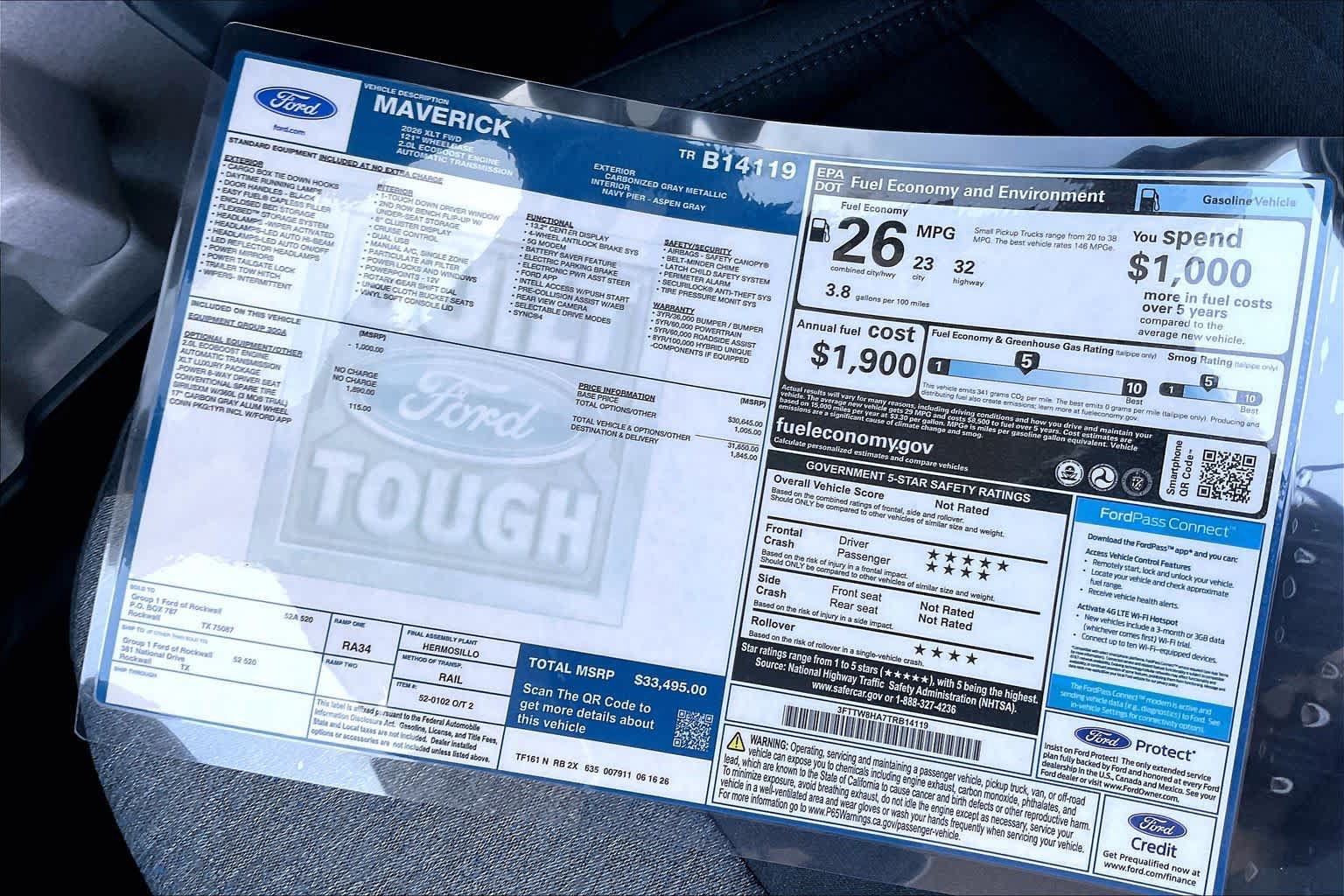 New 2026 Ford Maverick XLT w/ XLT Luxury Package FWD image 19