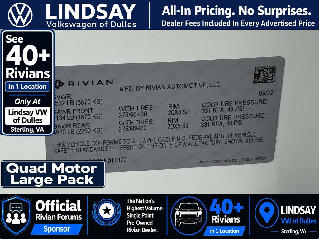 Used 2022 Rivian R1T Adventure AWD/4WD image 31