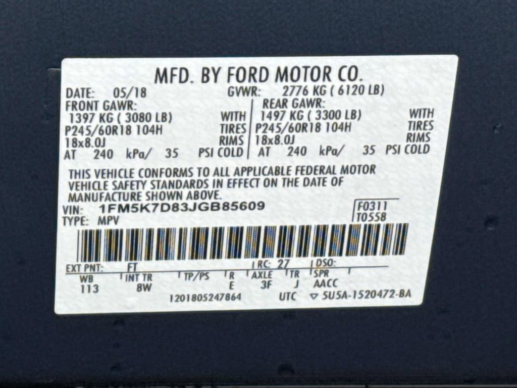 Used 2018 Ford Explorer XLT w/ Equipment Group 201A FWD image 30
