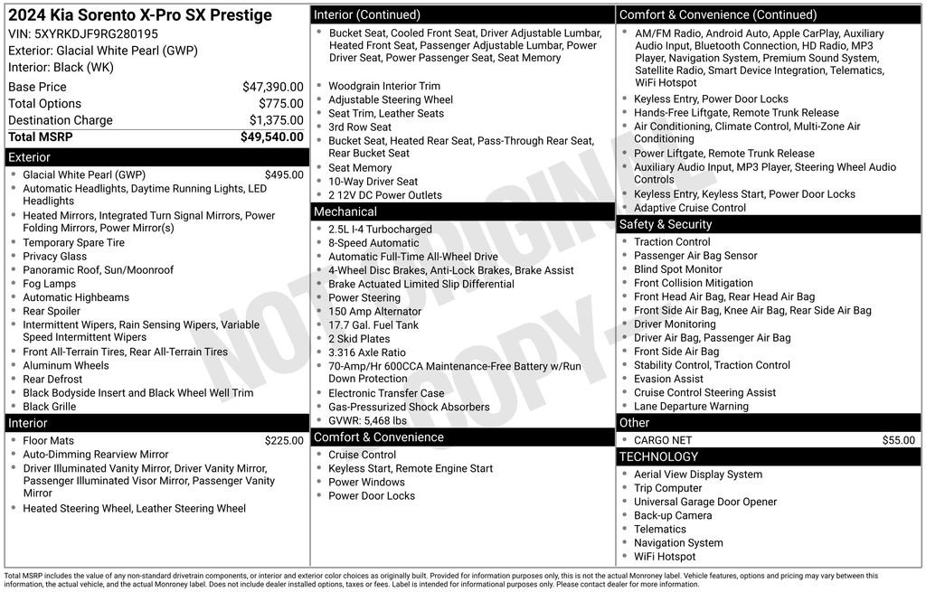 Used 2024 Kia Sorento SX Prestige image 5