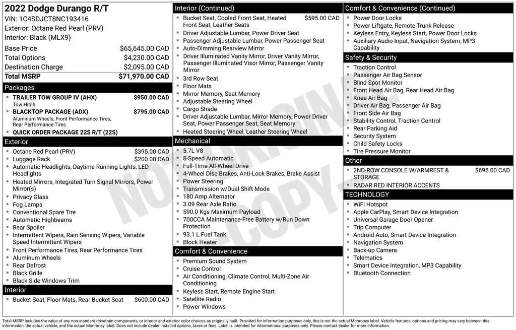 Used 2022 Dodge Durango R/T w/ Trailer Tow Group IV image 10