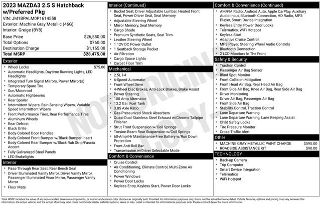Certified 2023 MAZDA MAZDA3 s image 6