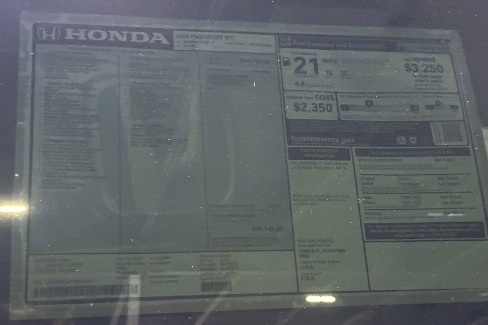 New 2026 Honda Passport RTL image 35
