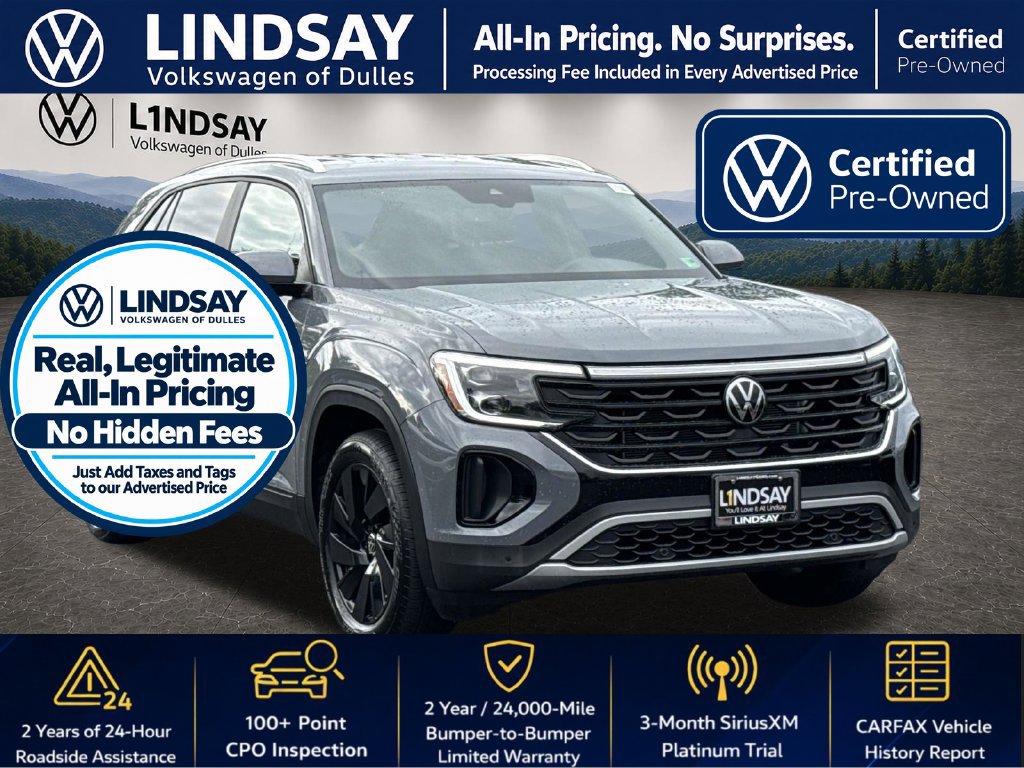 Certified 2024 Volkswagen Atlas Cross Sport SE w/ Black Wheel Package