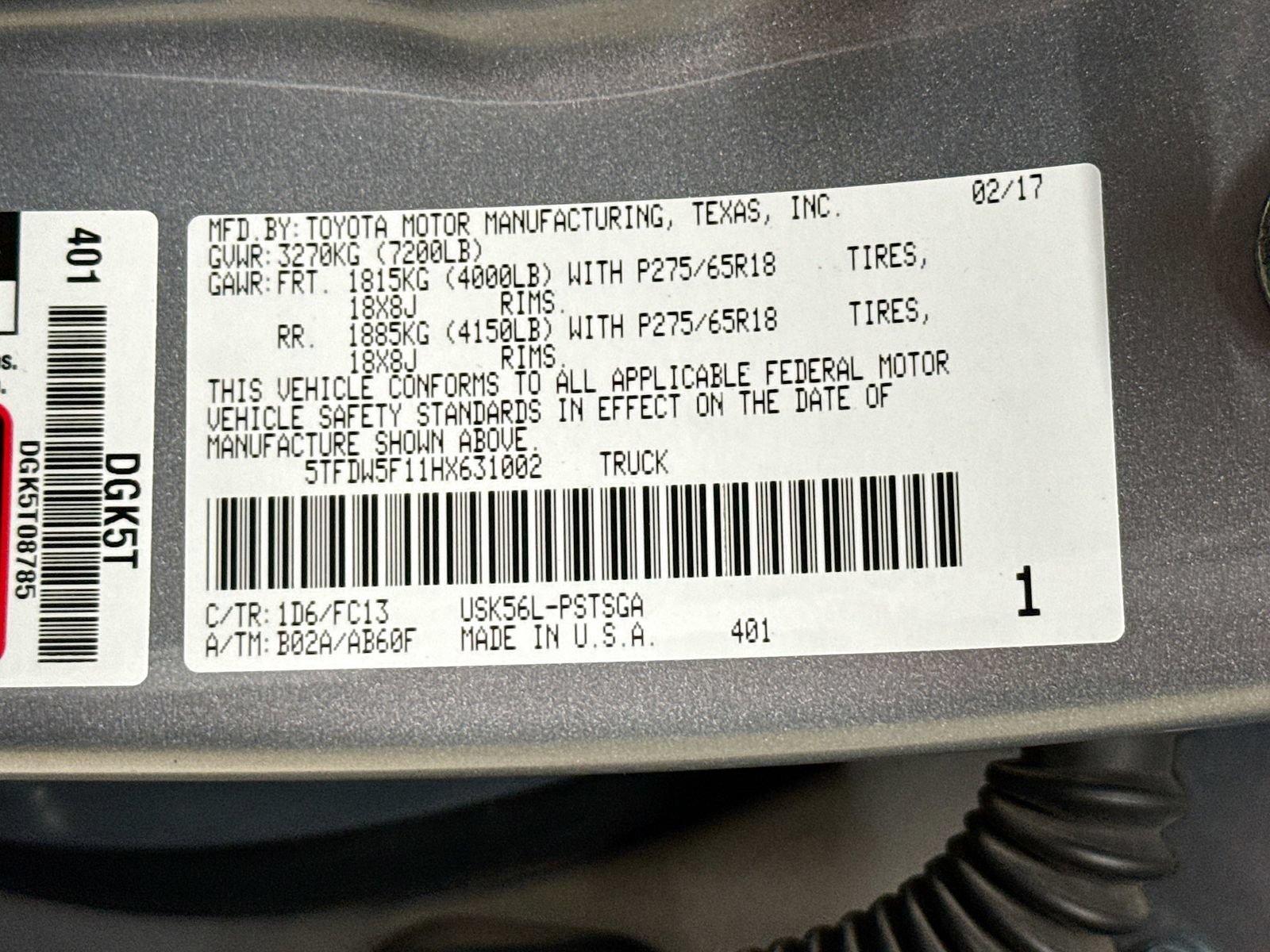 Used 2017 Toyota Tundra SR5 w/ SR5 Upgrade Package AWD/4WD image 33